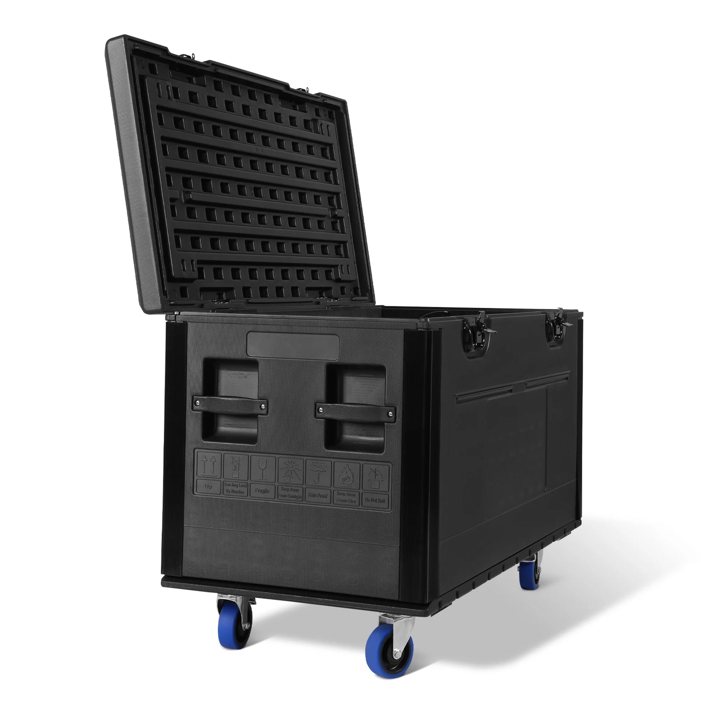 Rolling Road Case Stackable with Lockable Casters Shipping Case Waterproof.