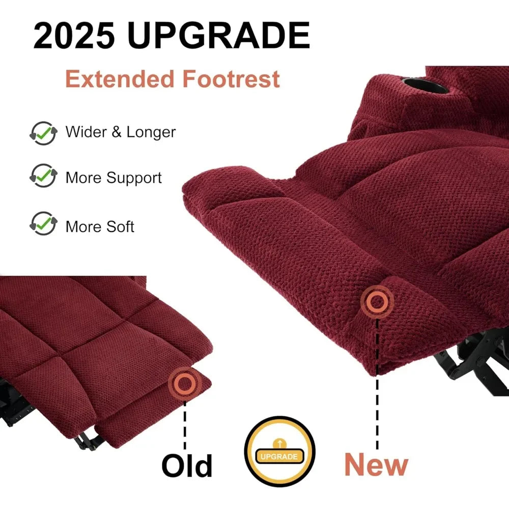 "3-seater zero gravity reclining sofa with heat and vibration massage, for living room"
