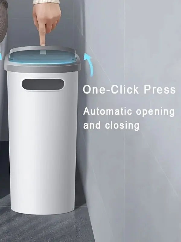 2/1 Pack Bathroom Trash Can, Small Durable Plastic Trash Can, Easy to Clean, Space-Saving.