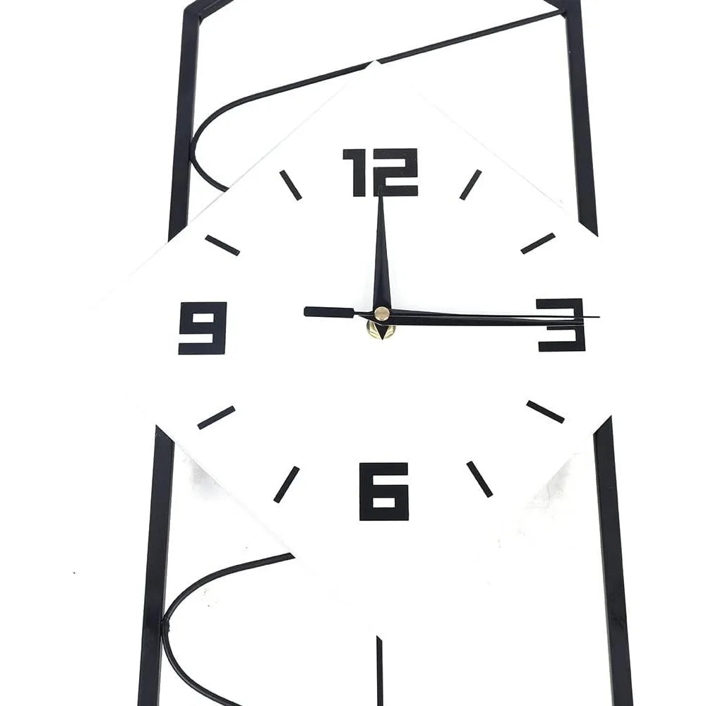 Swing Quartz Silent Wall Clock Metal Modern Large Pendulum Wall Clock Home Decor with Hook.
