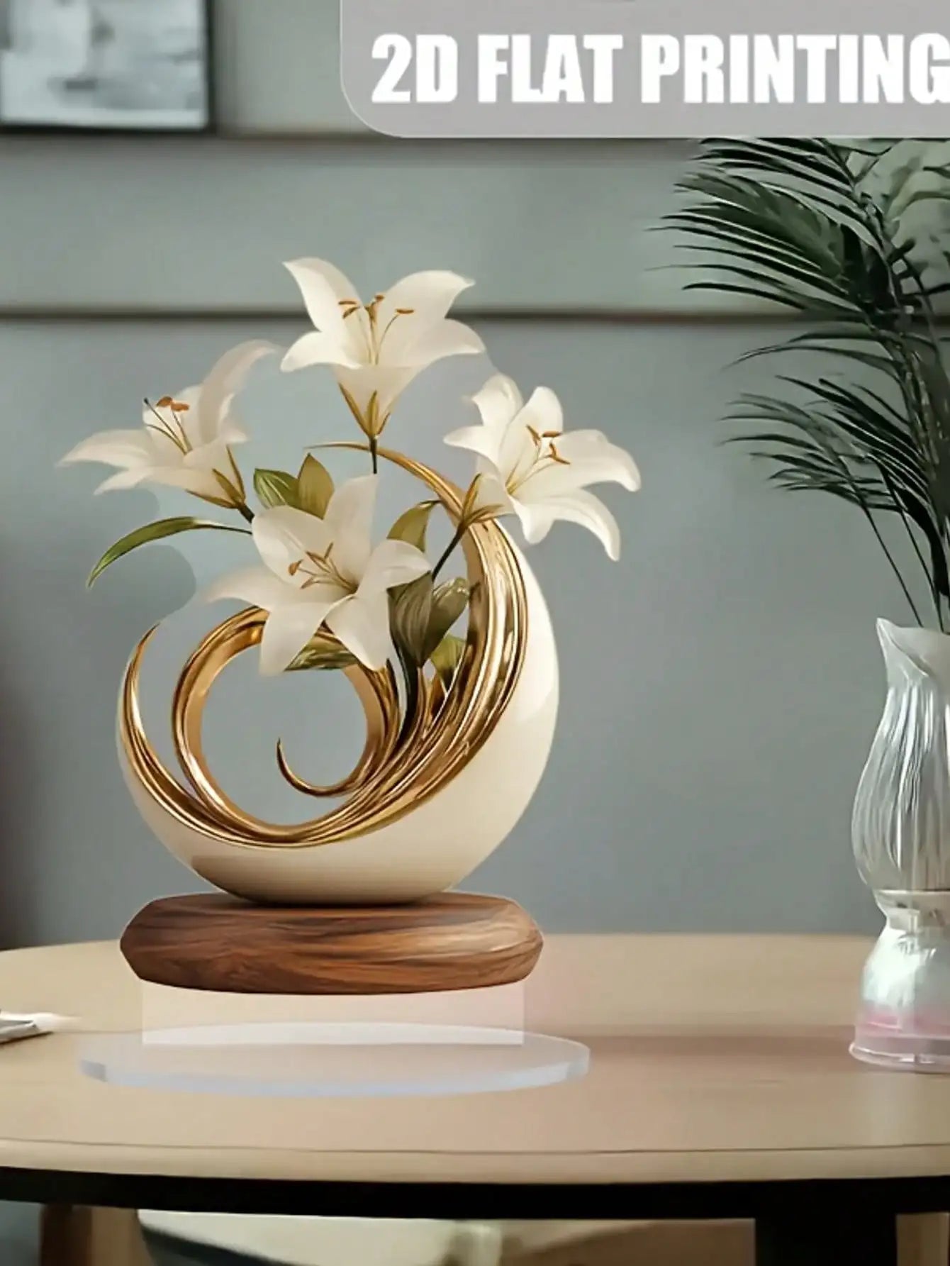 1 piece of lily desktop decoration ornament for living room desktop and office.
