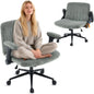 Criss Cross Chair with Adjustable Flip-Up Arms, Cross Legged Chair with Wheels, Extra Wide.