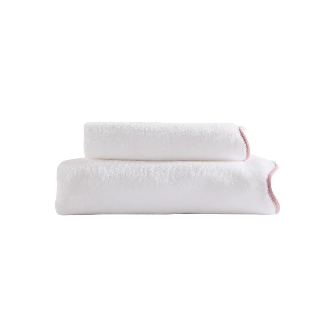 Scalloped Edge Bath Towels – Soft & Absorbent Towels for Bathroom, Quick-Drying Cotton Towels