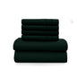 Lux Décor 6Pc Solid Sheet Set – Brushed Microfiber, 16" Deep Pockets, with Embroidered & Plain Pillowcases