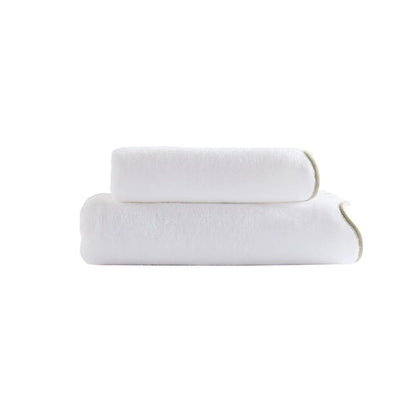 Scalloped Edge Bath Towels – Soft & Absorbent Towels for Bathroom, Quick-Drying Cotton Towels