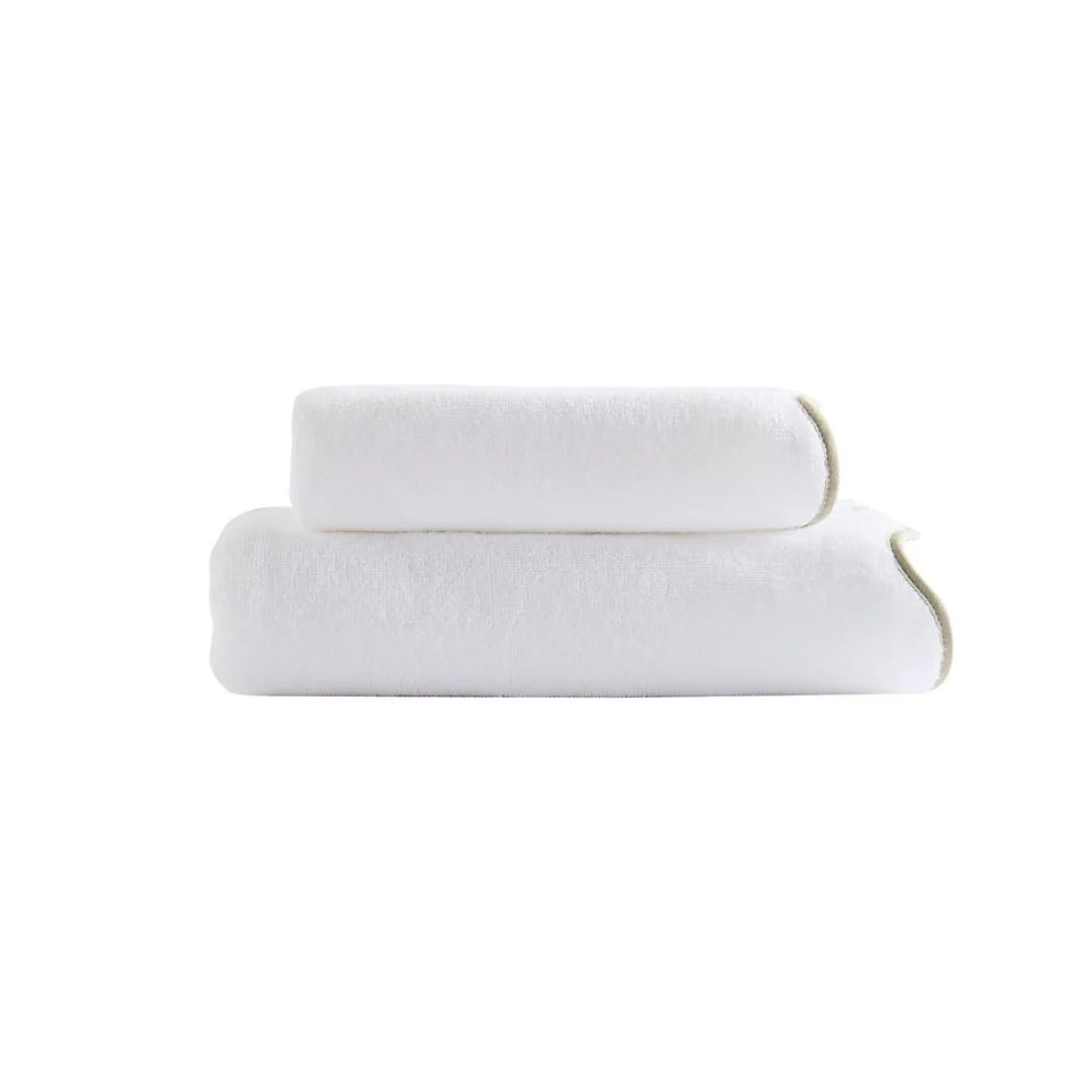 Scalloped Edge Bath Towels – Soft & Absorbent Towels for Bathroom, Quick-Drying Cotton Towels