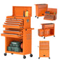 Kieperi 8 Drawer Tools ChestOrganizable Tool Box with Detachable Top Box for Workshop