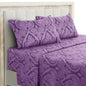 Lux Decor 4-Piece Paisley Bed Sheet Set – Soft Brushed Microfiber Sheets – Wrinkle-Resistant Bedding