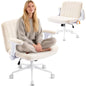 Criss Cross Chair with Adjustable Flip-Up Arms, Cross Legged Chair with Wheels, Extra Wide.