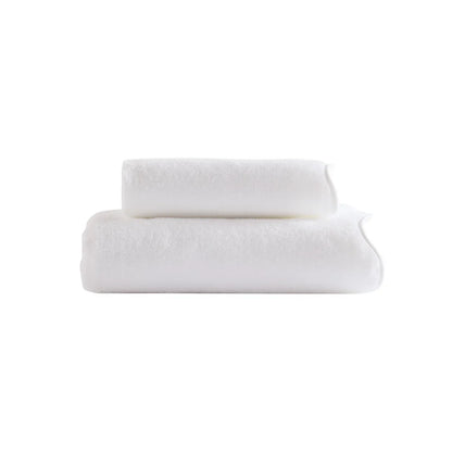 Scalloped Edge Bath Towels – Soft & Absorbent Towels for Bathroom, Quick-Drying Cotton Towels
