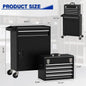 5 Drawer Tools Chest, Tool Cabinet with Universal Lockable Wheels.