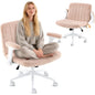 Criss Cross Chair with Adjustable Flip-Up Arms, Cross Legged Chair with Wheels, Extra Wide.
