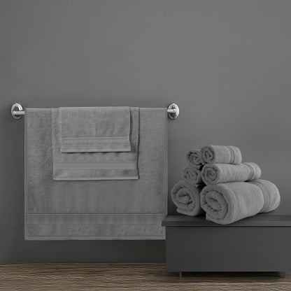 Decor 6-Piece Bath Towel Set – 100% Cotton, 525 GSM, Ultra-Soft & Absorbent.