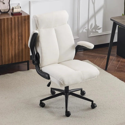 Rolling Ergonomic Office Desk Chair with Padded Flip-up Arms, 360°Swivel High Back.
