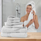 Decor 6-Piece Bath Towel Set – 100% Cotton, 525 GSM, Ultra-Soft & Absorbent.