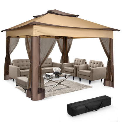 12x12 Pop up Gazebo with Mosquito Netting, Outdoor Canopy Tent with Carry Bag, for Backyard, etc.
