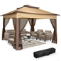12x12 Pop up Gazebo with Mosquito Netting, Outdoor Canopy Tent with Carry Bag, for Backyard, etc.