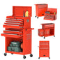 Kieperi 8 Drawer Tools ChestOrganizable Tool Box with Detachable Top Box for Workshop