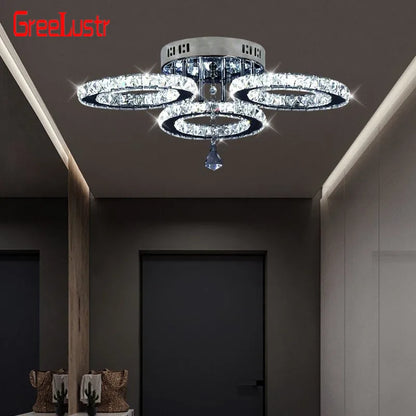 Modern Ceiling Lamp Pendant Light Crystal Led Chandelier, Bedroom Home Decor.