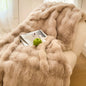 [Cozy|Faux Rabbit] Soft, Warm, 1pc Cozy Faux Rabbit Fleece Blanket- Bedroom, Guest Room, Living Room