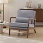 JHK Mid Century Modern Chair Solid Wooden Frame Accent Chair with Arms, Waist Cushion Chair