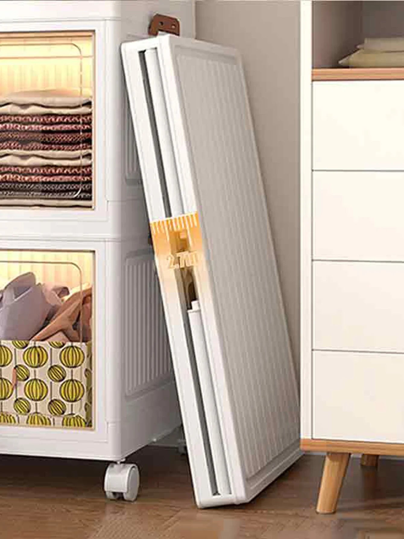 5layer Versatile 1-5 Layer Folding Storage Cabinet with Magnetic Doors - Dustproof, Waterproof for Clothes