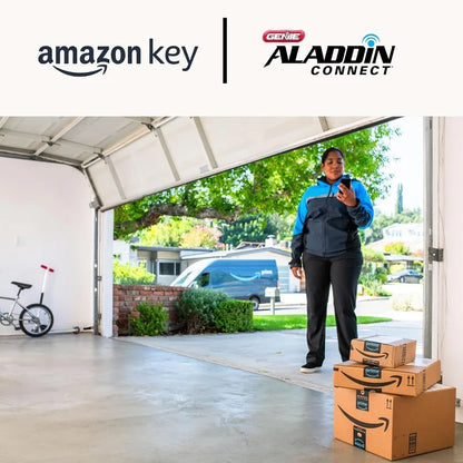 6172H-O Wall Mount Smart Garage Door Opener with Aladdin Connect, Wall Mounted- Space Saving Opener.