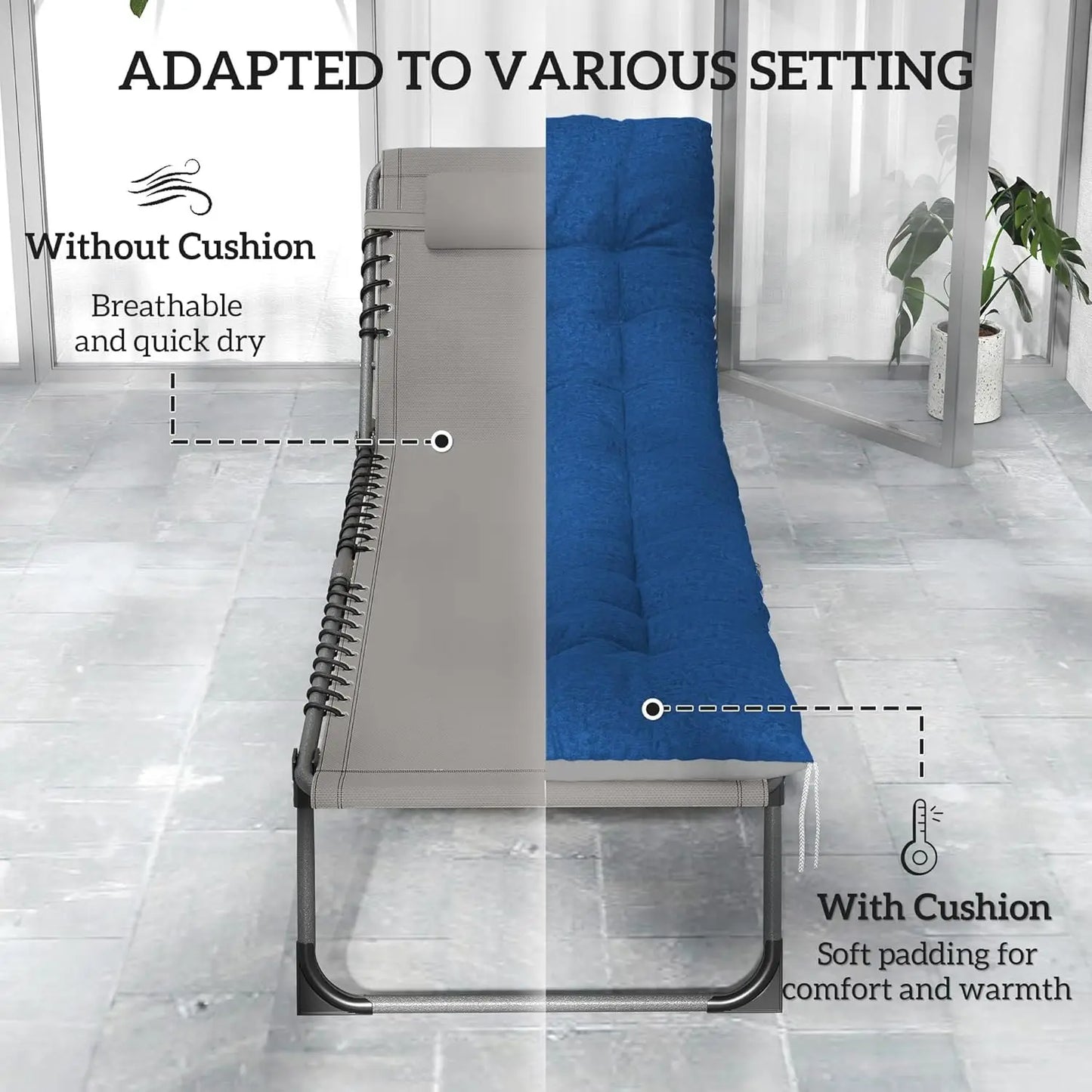 Chaise Lounge Chair Outdoor Set of 2, 5-Position Adjustable Outdoor Pool Lounge Chairs.