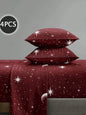 4PCS Zebra Print Bedding Set - Microfiber Sheet Set with Deep Pocket Fitted Sheet