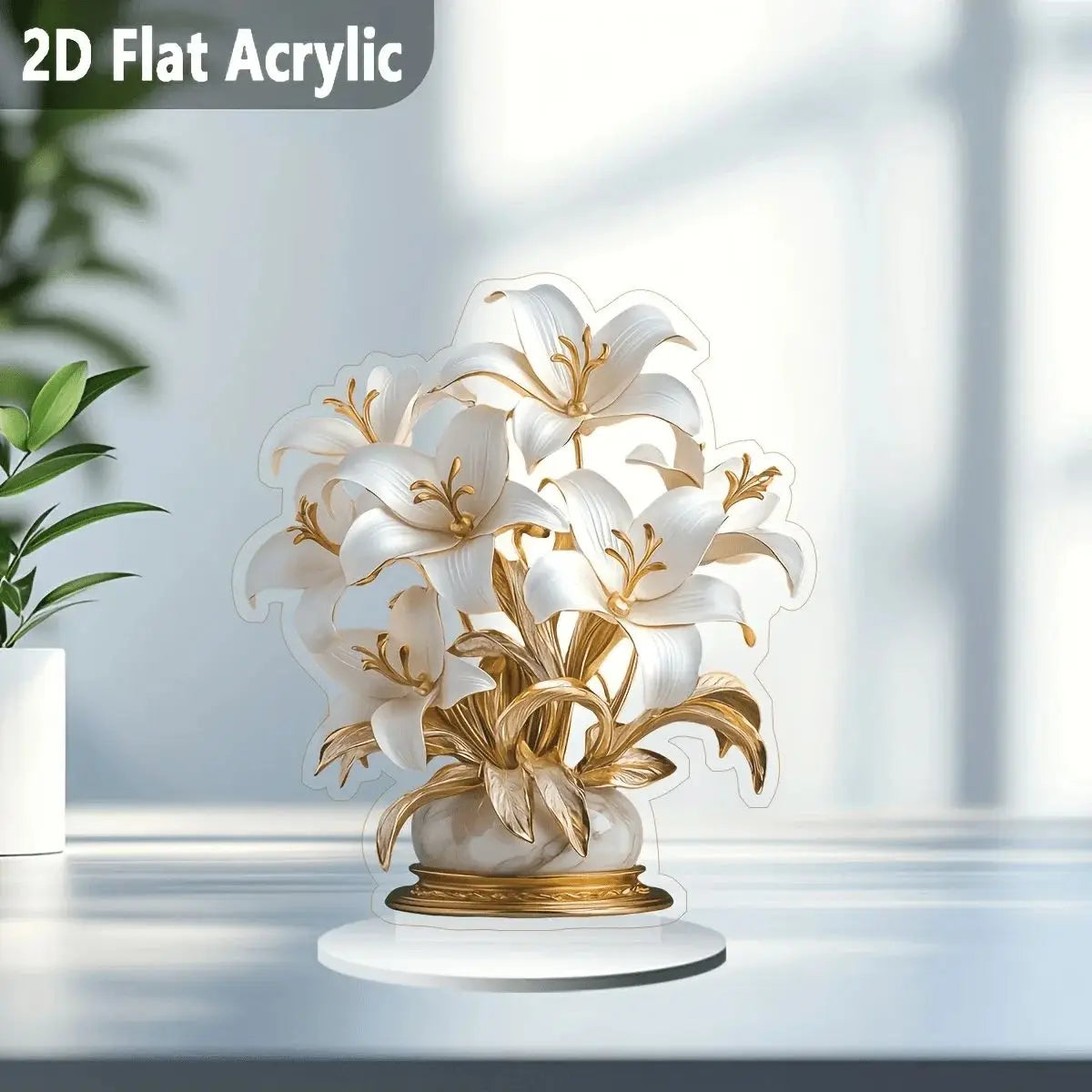 1 piece of lily desktop decoration ornament for living room desktop and office.