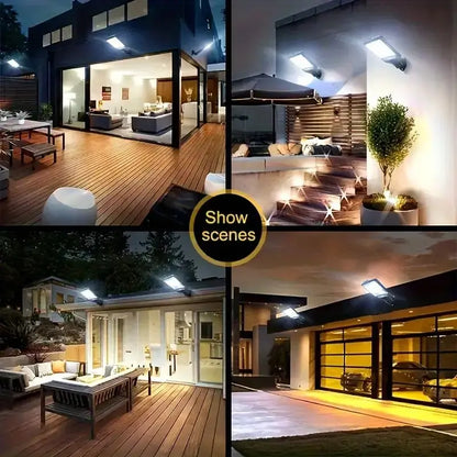 1/2/4-Pack Solar Street Lights, LED Outdoor Wall Lights, Remote Control and Motion Sensor & 3 Modes.