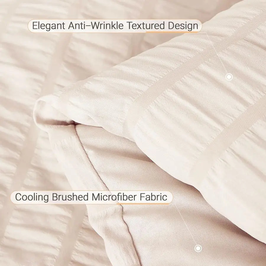 7 Pieces Queen Comforter Set, All Season Luxury Bedding Set with Comforter, Flat Sheet and Fitted.