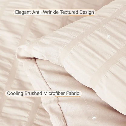 7 Pieces Queen Comforter Set, All Season Luxury Bedding Set with Comforter, Flat Sheet and Fitted.