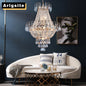 16.9" Luxury Retro Crystal Chandelier European Style Imperial Style Copper.