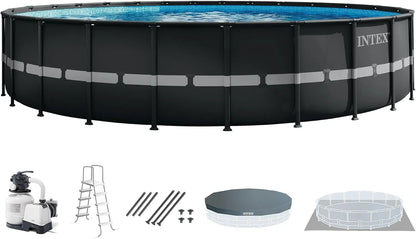 Ultra XTR 24 ft x 52 in Above Ground Pool Set, Round Swimming Pool with Steel Frame, with filter & pump.