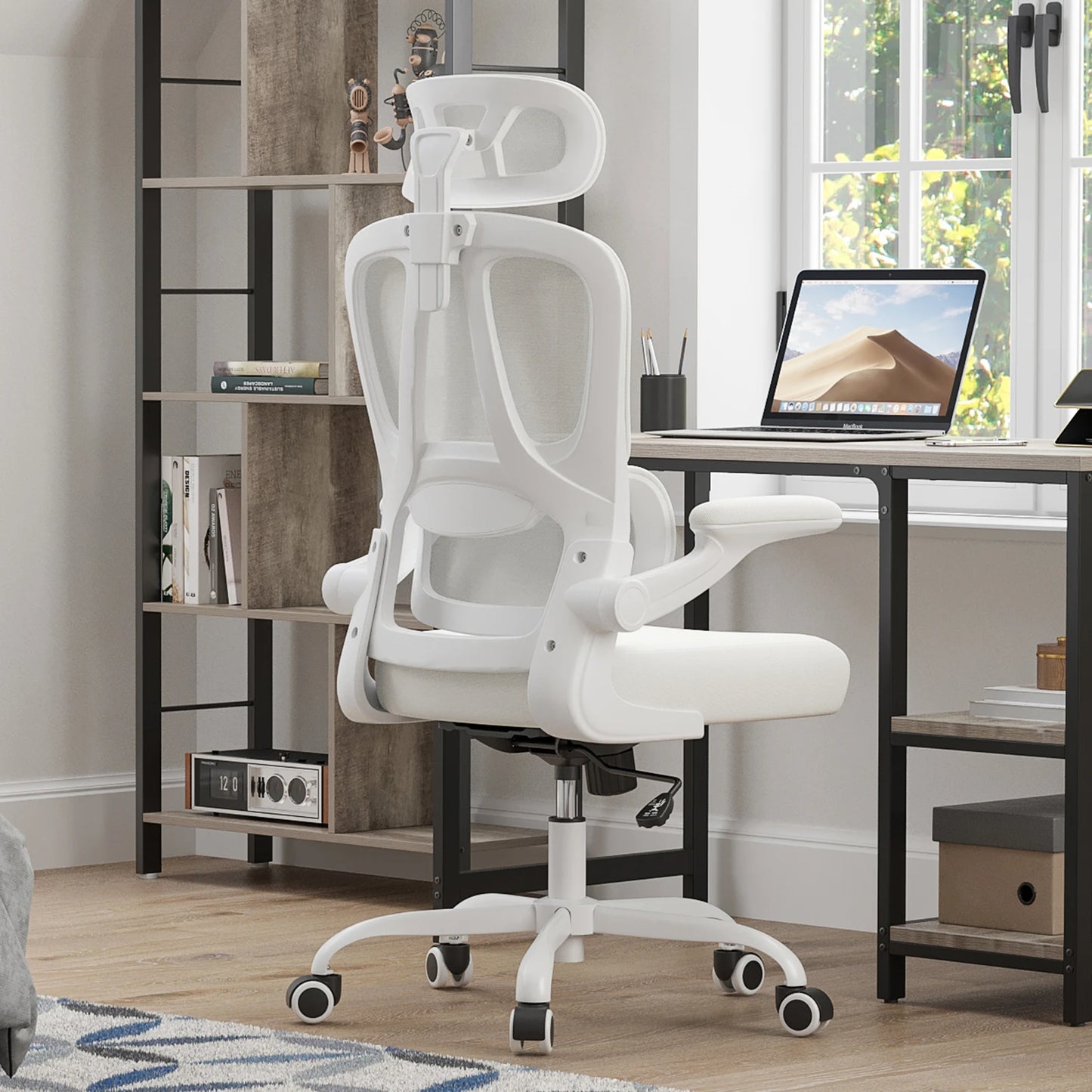 Ergonomic Office Chair, Desk Chair with Headrest and Lumbar Support, High Back Swivel Home Office.