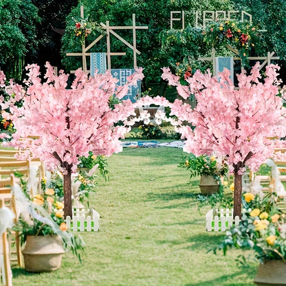 Artificial Cherry Trees Indoor Decor: Handmade Natural Fake Cherry Blossom Tree.