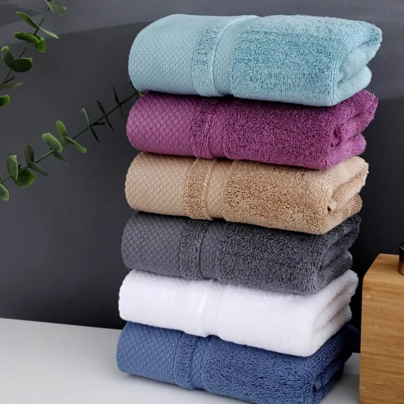 Solid Color Cotton Super Absorbent Hand Towel Face Hand Towel Thicken Soft Bathroom Towels.