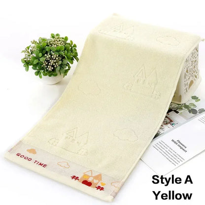 Pure Cotton Children's Towel, Soft Absorbent Baby Face Wash Towel for Kids.