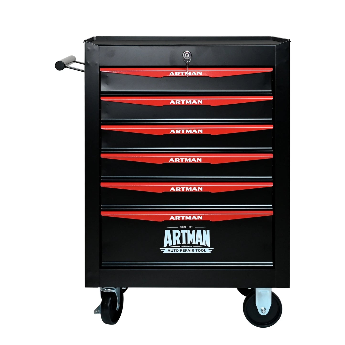 Rolling Metal Tool Chest with 6 Drawers, 20" 6-Drawer Tool Chest Cabinet with Ball Bearing Drawer Slides.