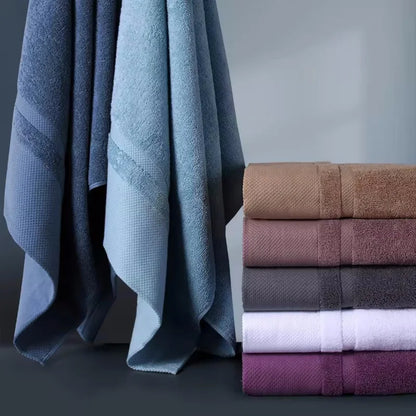 Solid Color Cotton Super Absorbent Hand Towel Face Hand Towel Thicken Soft Bathroom Towels.