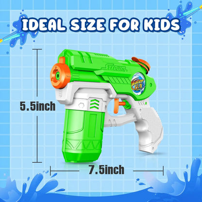 6-Pack Water Guns for Kids and Adults, Long Range Squirt Toys for Pool Fun