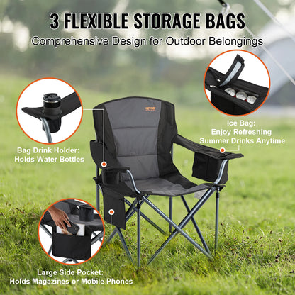 Outdoor Camping Chair 350lbs High Load Ultralight Folding Chair, Portable.
