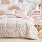 3pcs Cotton Comforter Set for Girls, Pink Floral Design, Twin Size Soft n Cozy Bedding Comforter Set.
