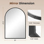 JHK 26"x38" Arched Metal Framed Bathroom Mirrors for Wall  Hanging and Bedroom Entryway