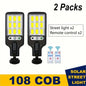1/2/4-Pack Solar Street Lights, LED Outdoor Wall Lights, Remote Control and Motion Sensor & 3 Modes.