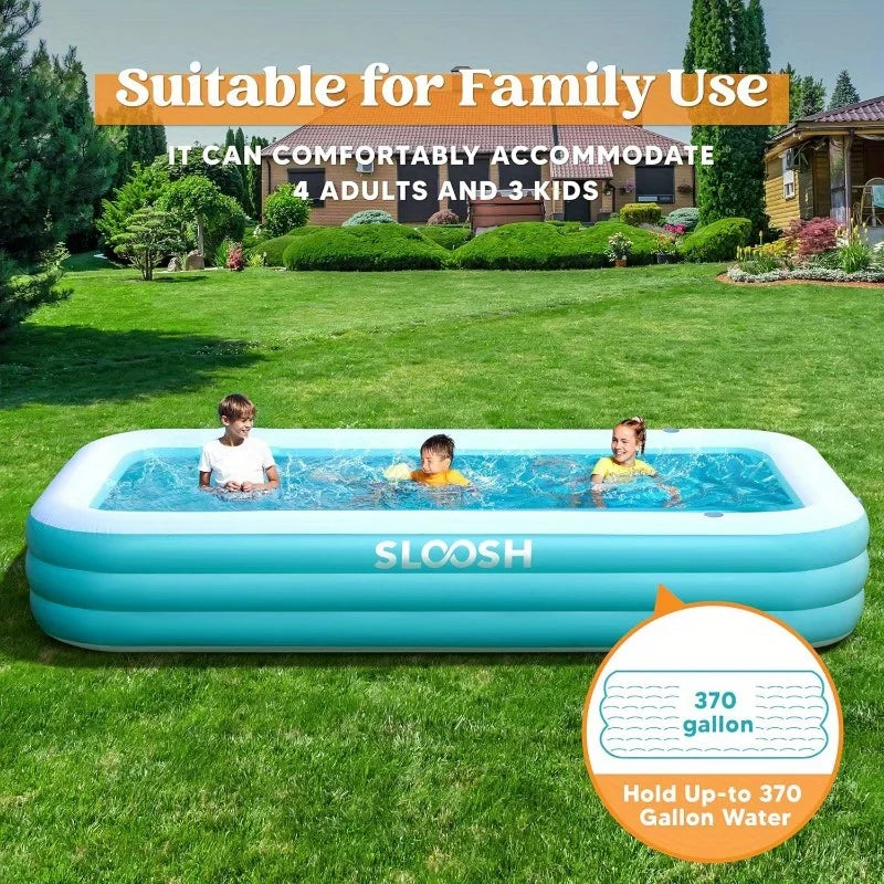 JOYFY Inflatable Pool with Seats, Full-Sized Inflatable Swimming Pool for Summer time.