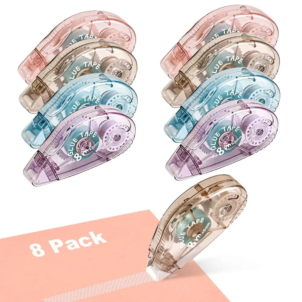 8-pack handmade office stickers, stamps, notes, large capacity double-sided glue tape.