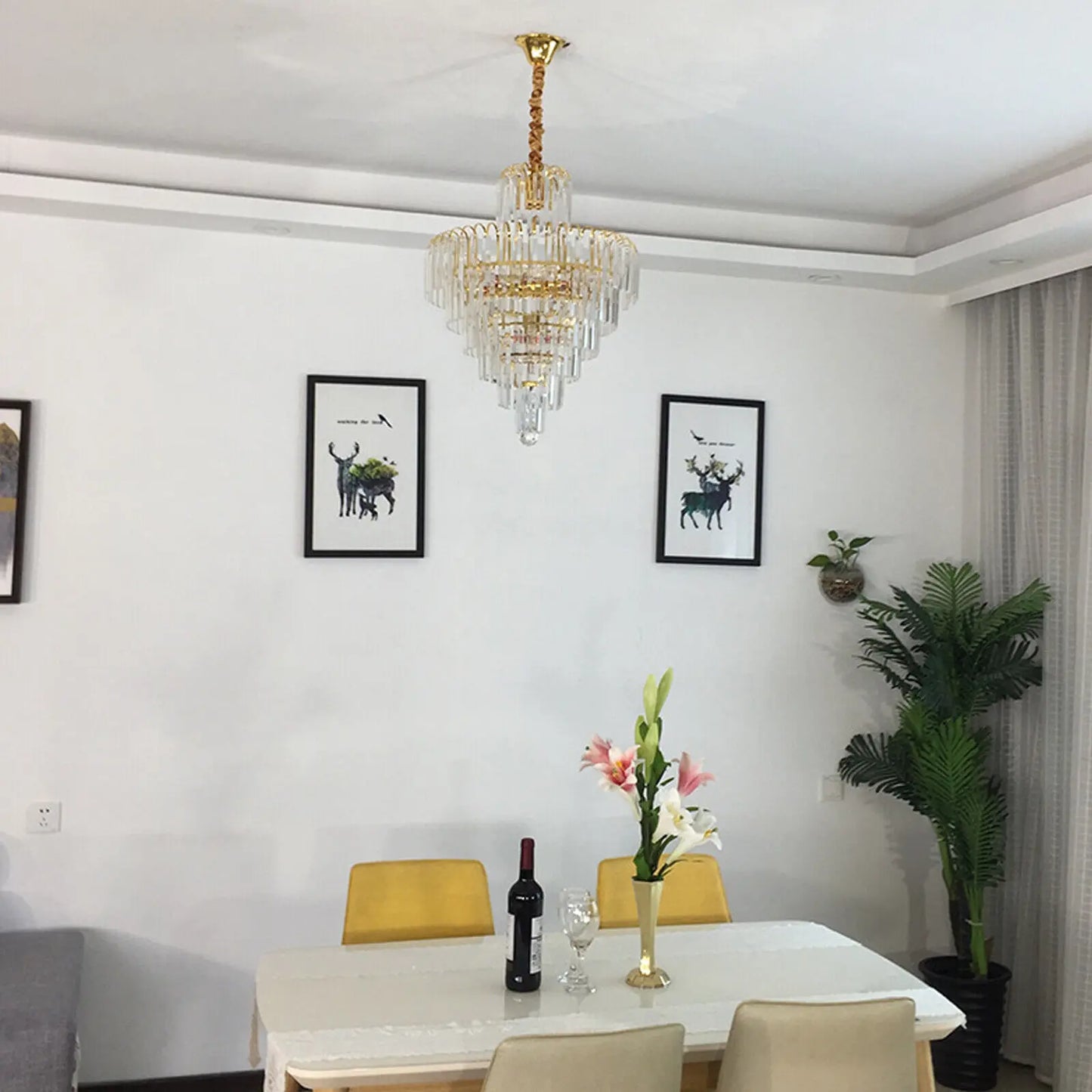 Luxury Crystal Chandelier Modern Ceiling Light Pendant Fixture Lighting, Elegant Decor.