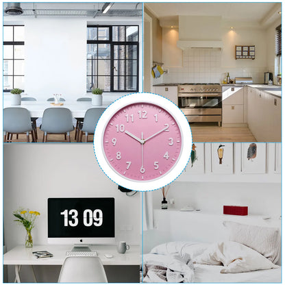 8 Inch Wall Clock 3D Number Quartz Battery Operated Silent Non-Ticking Round Wall Clocks Decorative.